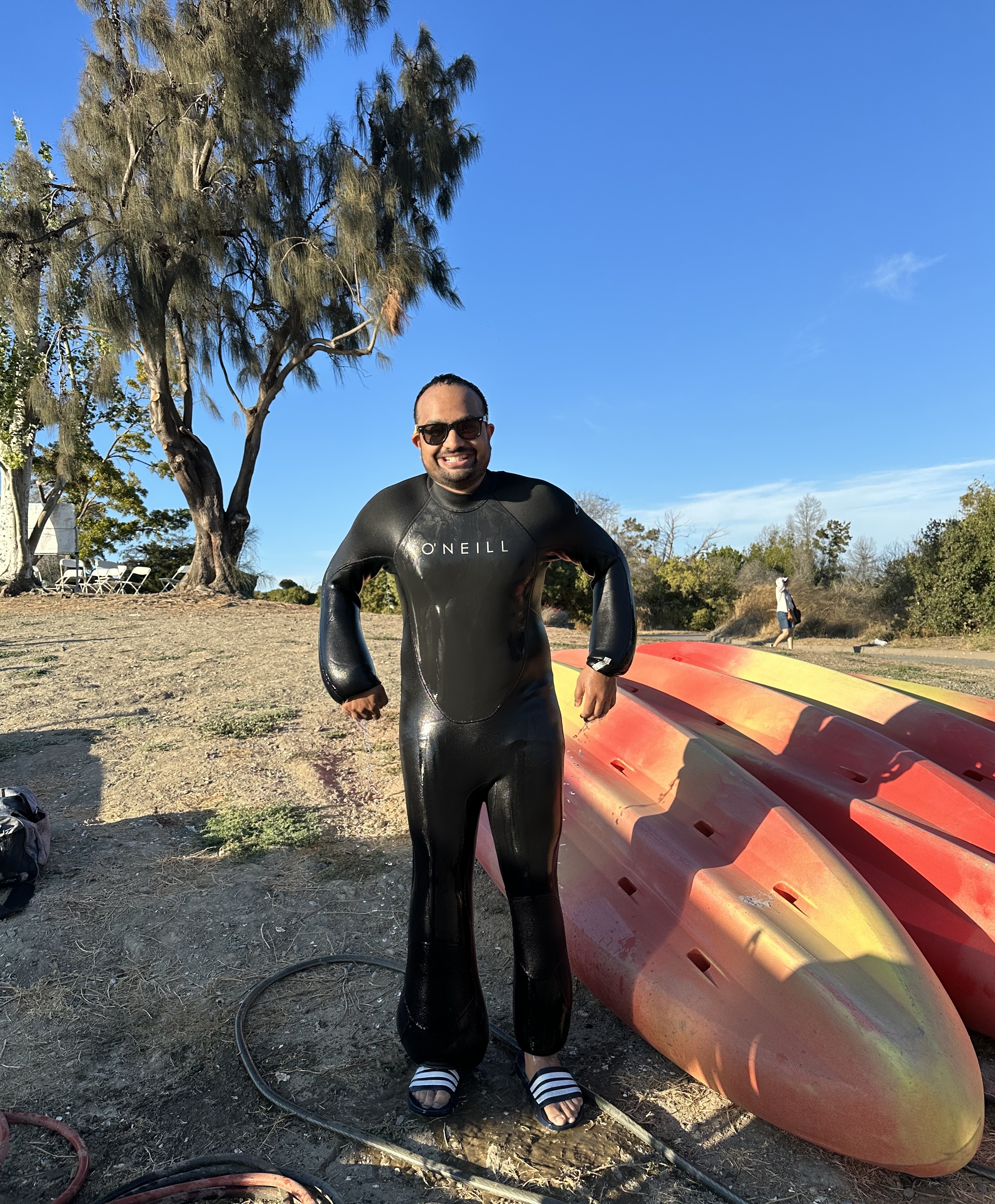 Wetsuit adventure shot